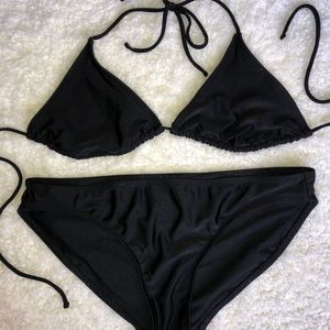 Black Sparkle Bikini Set